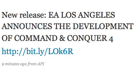 EA conferma lo sviluppo di Command & Conquer 4 su Twitter