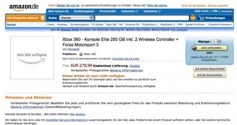 Xbox 360 in un bundle da 250 GB con Forza Motorsport 3?