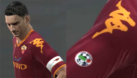 PES 2010 patch: divisa ufficiale Roma e fascia del capitano Francesco Totti