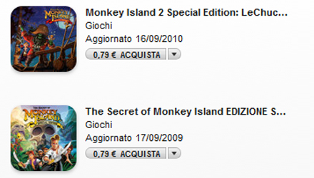 I remake di Monkey Island 1 e 2 per iPhone in offerta a 0,79!