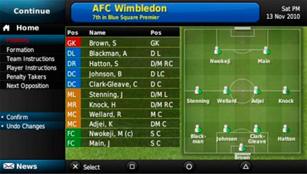 Football Manager Handheld 2011 disponibile per PlayStation Portable