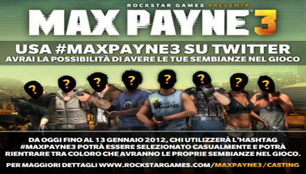 Max Payne 3: un concorso per prestare il proprio volto al gioco