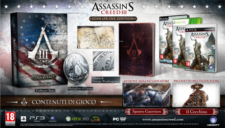 Assassin's Creed 3, confermate tre edizioni speciali