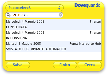 DoveQuando: una widget italiana per le spedizioni postali