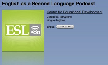 L'Inglese come seconda lingua con iPod e iTunes
