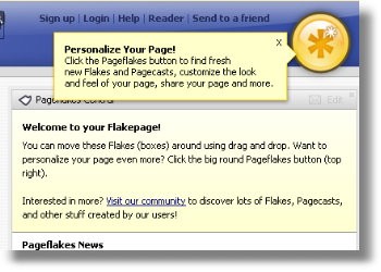 PageFlake versione Blizzard