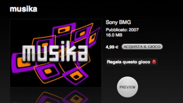 Musika: nuovo gioco per iPod
