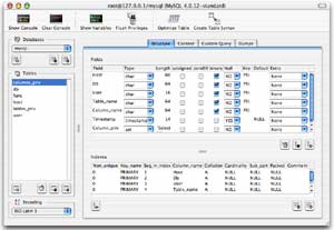 CocoaMySQL, un database manager freeware