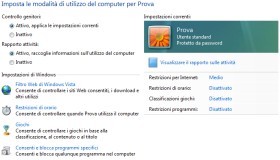 Controllo genitori di Windows Vista