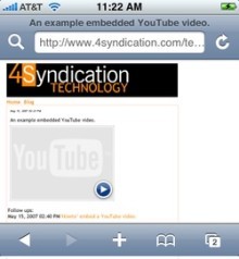 Spotlight e YouTube embedded
