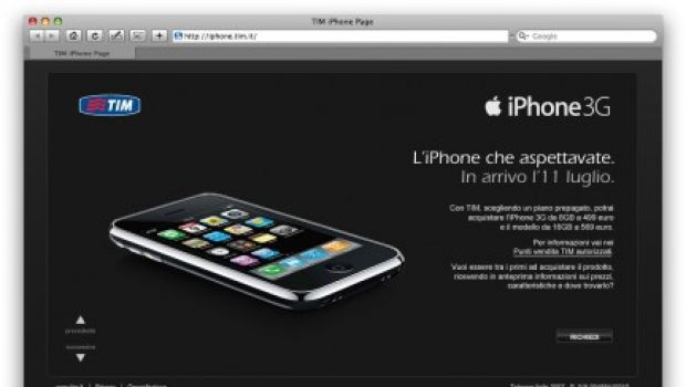Tim lancia la campagna per iPhone 3G