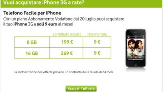 Vodafone: c'è anche Telefono Facile per iPhone 3G