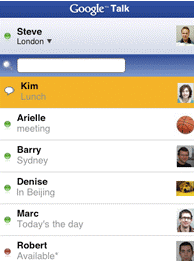 Google Talk per iPhone e iPod Touch