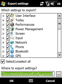 Advanced Configuration Tool per Windows Mobile
