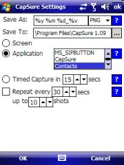 CapSure, screenshot su PocketPC