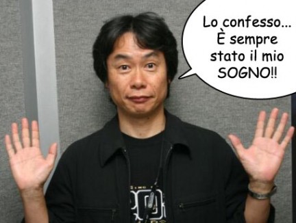 Miyamoto con Mario, Link e Donkey Kong