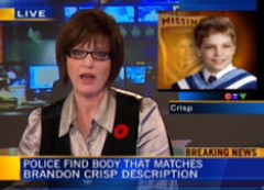 Brandon Crisp caduto da un albero