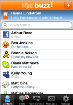 Anche Nimbuzz rilascia una versione per iPhone