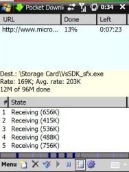 PocketDownloader, scaricare file da palmare
