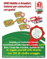 UnoMobile: SIM e traffico omaggio per acquisti Amadori