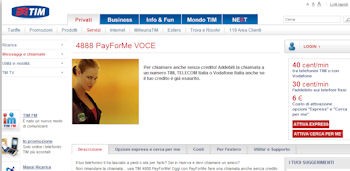 TIM rimodula 4888 PayForMe