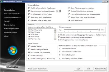 Ultimate Windows Tweaker: personalizzare Vista in profondità