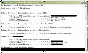 Il comando ipconfig
