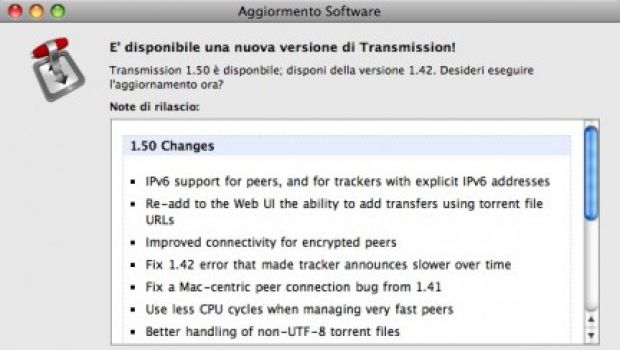 Rilasciato Transmission 1.50