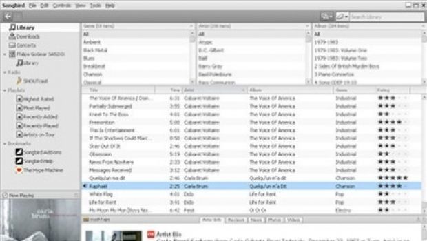 Rilasciato Songbird 1.1