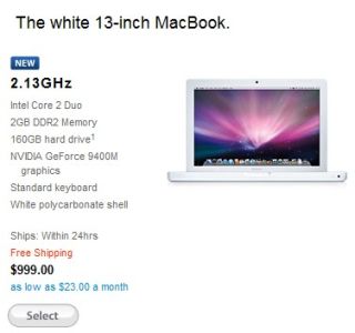 MacBook bianchi aggiornati su Apple Store