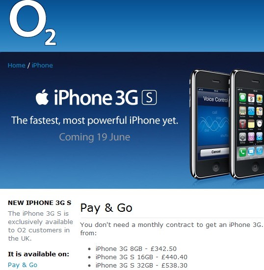 iPhone 3G S inglese a 520 ?