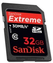 Da Sandisk la più veloce memoria SDHC da 32GB