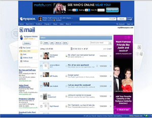 Parte il servizio email di MySpace