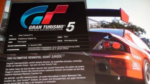 [GC 09] Gran Turismo 5 in uscita a fine anno secondo una brochure