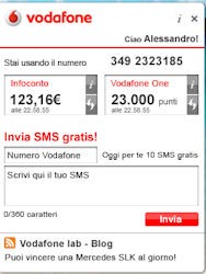 Widget Vodafone.it: l'Area Personale di 190.it sul tuo desktop