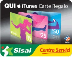 Le iTunes Card si potranno comprare nelle ricevitorie Sisal