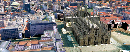 Milano ricostruita in 3D su Google Earth