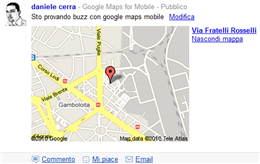 Nuovo Google Maps Mobile: ecco il vero utilizzo di Google Buzz