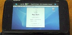 Mac OS X 10.3 installato sul Nokia N900