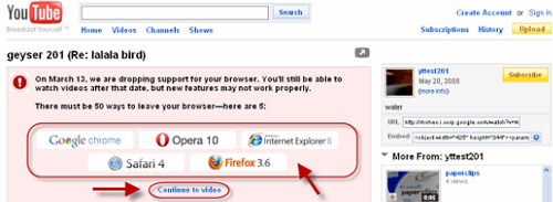 YouTube cesserà il supporto a Internet Explorer 6