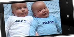 Niente copia e incolla per Windows Phone 7