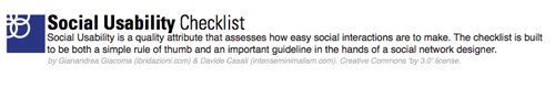 Migliorare il proprio social network con la Social Usability Checklist