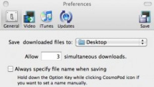 CosmoPod, l'estensione per Safari che scarica e converte video
