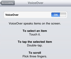 iPad è approvato anche dalla comunità dei non vedenti