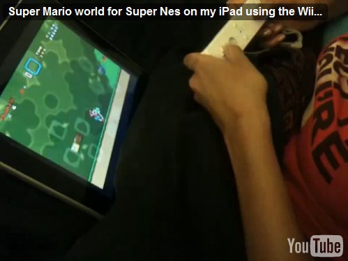 Super Mario World su iPad comandato con il Wiimote