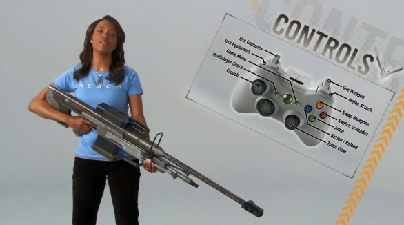 Halo Reach: la bellissima Aisha Tayler presenta il tutorial della beta in video