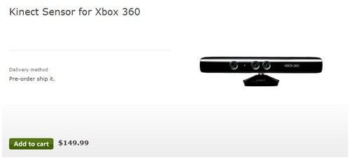 Kinect: confermato il prezzo di 149,99 dollari