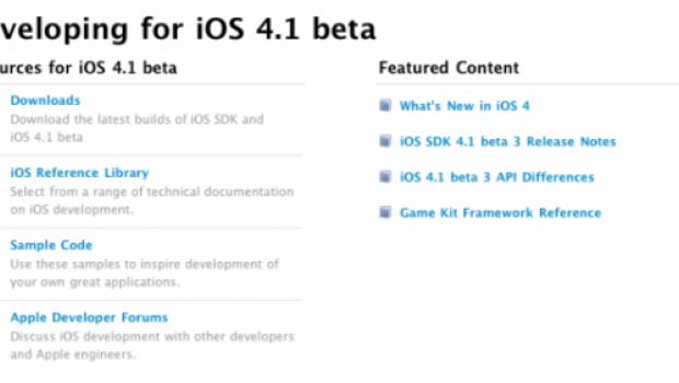 Apple rilascia iOS 4.1 beta 3