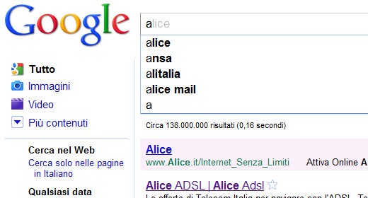 Un quarto delle ricerche su Google è Instant