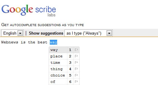 Google Scribe: tu scrivi, lui suggerisce